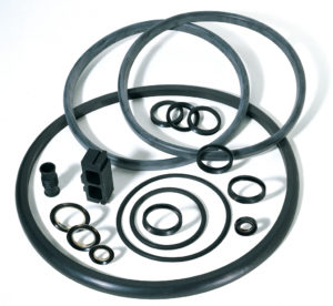 Perfluoroelastomer seals for plasma, high temperature, and wet priocesses.